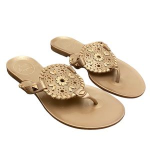 Jack Rogers Gold Medallion Jelly Sandals